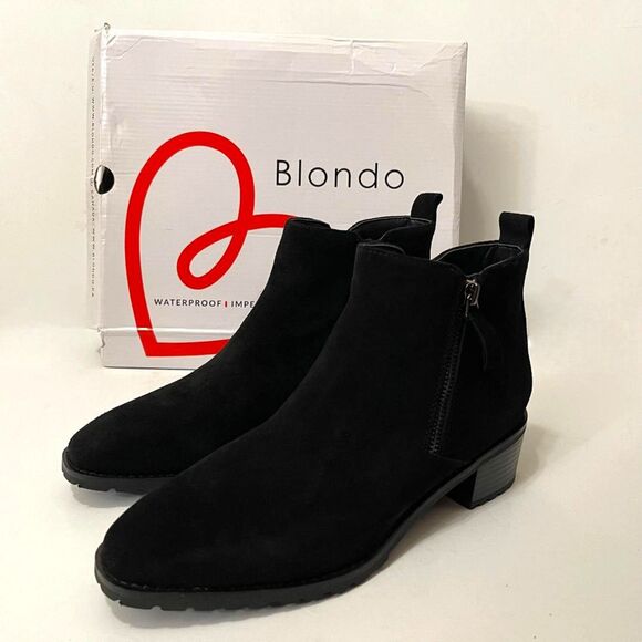 BLONDO Samara Waterproof Black Suede Boots, NEW! Size 10 - Picture 1 of 12